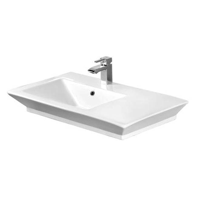 Barclay Opulence Above counter Basin31'', White, Rect Bowl, 4'' cc