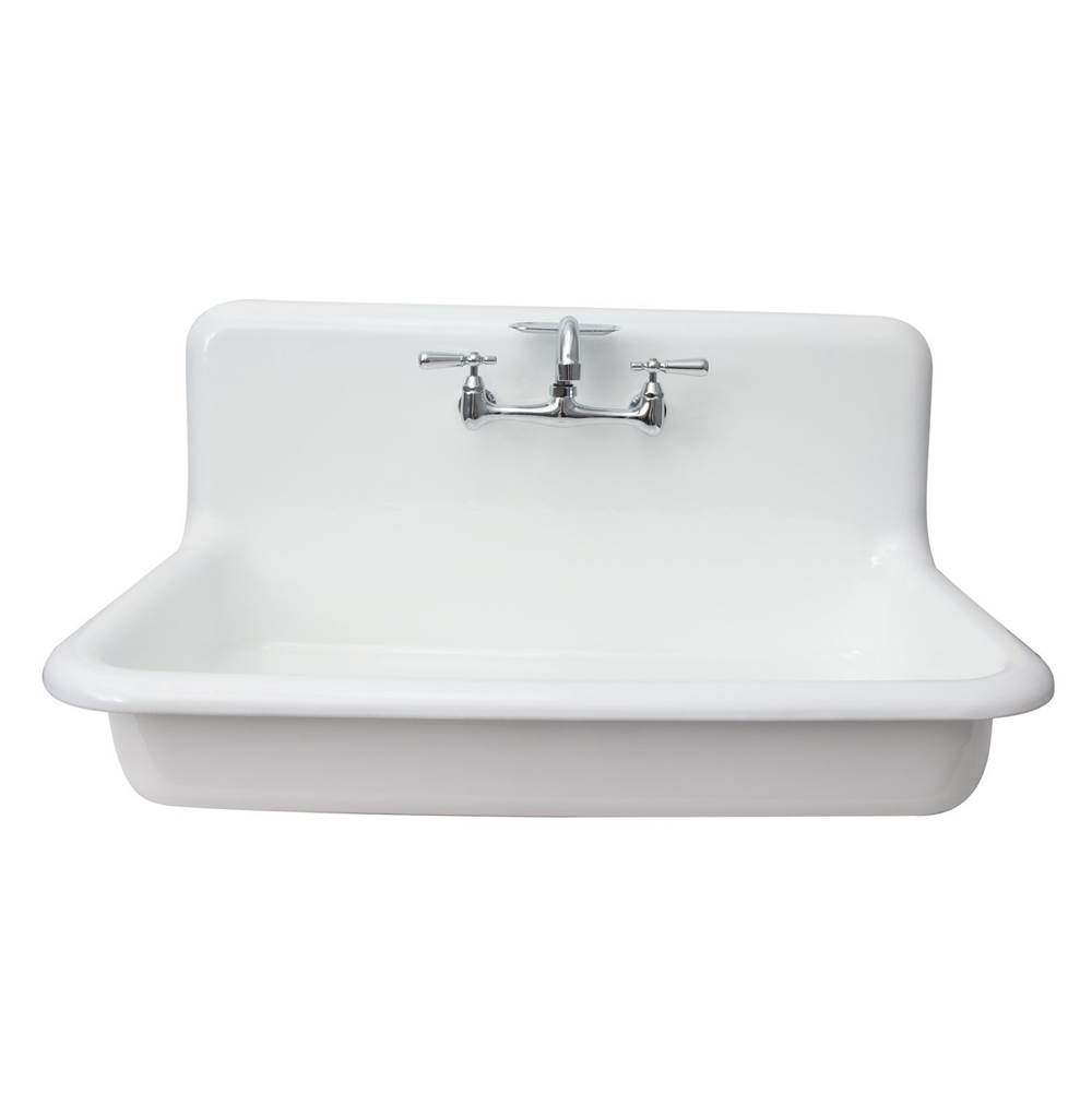 Barclay Kerville 36'' Lavatory Sink8'' Widespread,Wall Hung,White