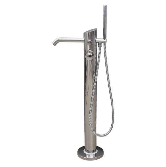 Barclay Larkin  Freestanding ThermoTub Filler, Polished Stainless