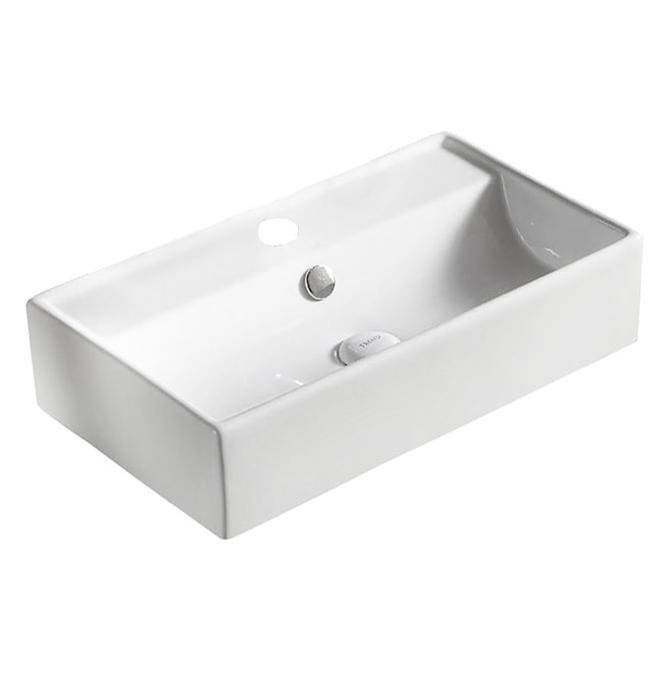 Barclay Lyons Rect 22'' Wall Hung1 Faucet hole, Overflow,White