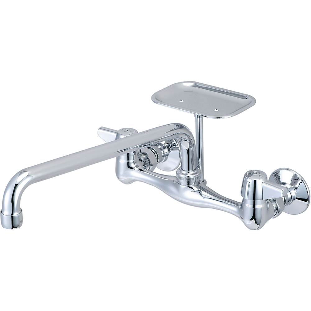 Central Brass Kitchen-Wallmount 7-7/8'' To 8-1/8'' Two Canopy Hdls 12'' Tube Spt Soap Dish-Pc