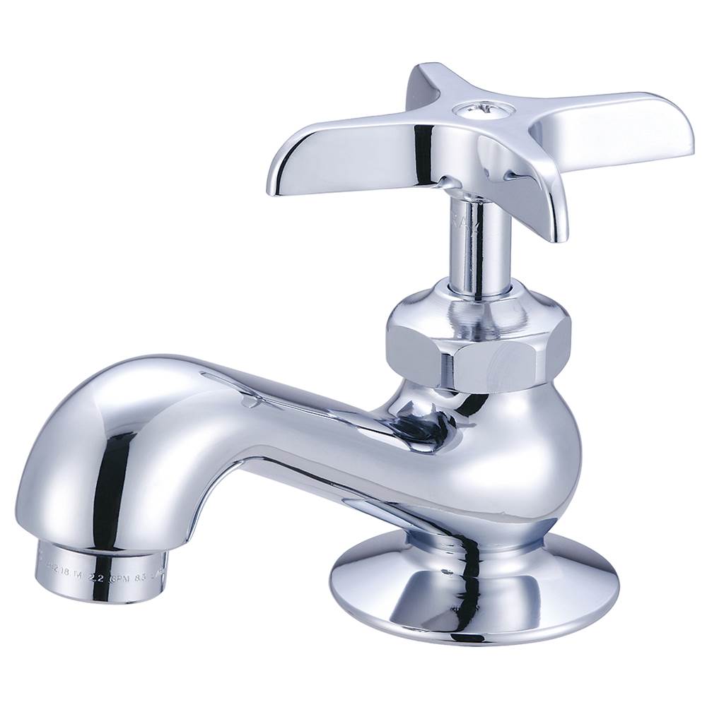 Central Brass Basin Faucet-4-Arm Hdl W/Aerator Plain-Pc