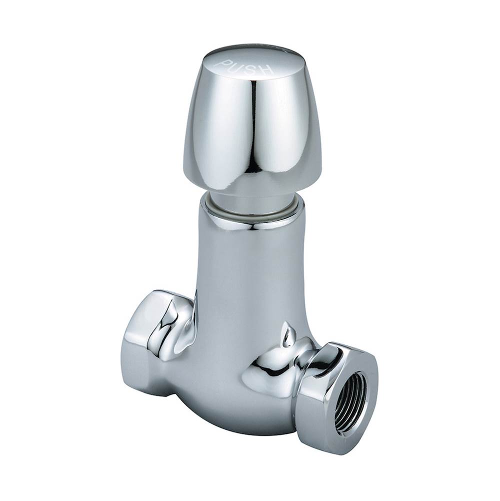 Central Brass Slow-Close-Straight Stop Push Hdl 3/8'' Inline-Pc