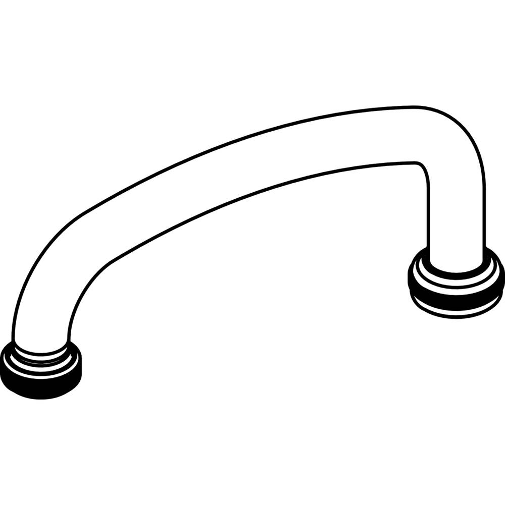 Central Brass Two Handle Faucet-7-7/8'' Tube Spout W/ Hose End