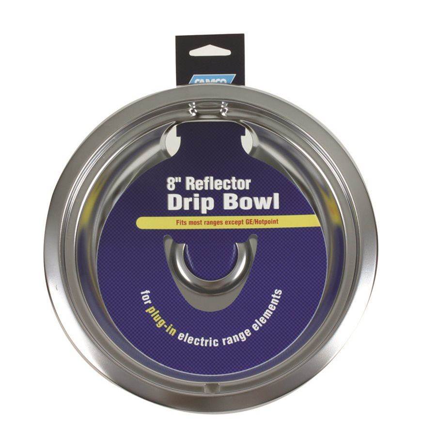 Camco Drip Bowl Universal 8'' Chrome Electric