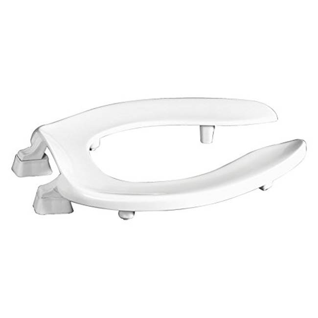 Centoco Luxury 2'' Ada Compliant Plastic Toilet Seat, Open Front Less Cover, White, Elongated Bowl