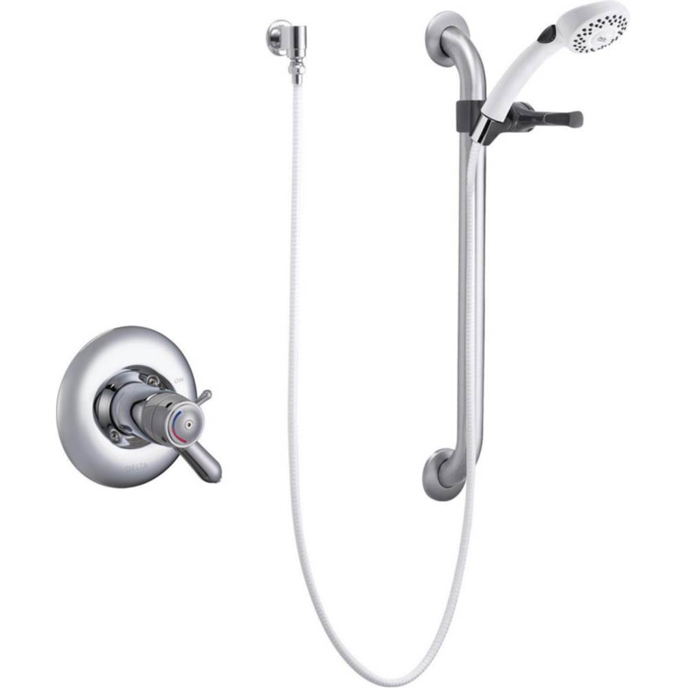 Delta Commercial Commercial T17TH: Universal Thermostatic Valve Trim with Hand Shower and Grab Bar