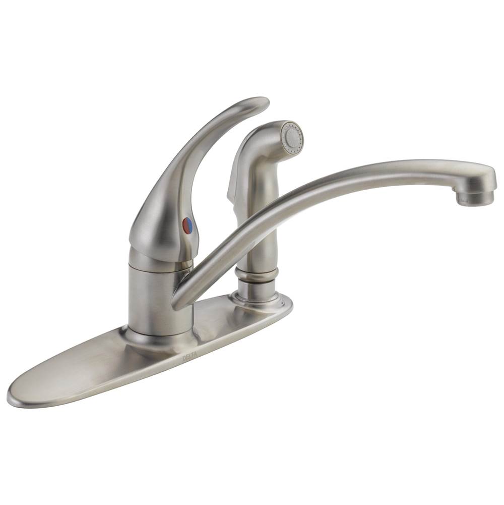 Delta Faucet Foundations® Single Handle Kitchen Faucet with Integral Spray