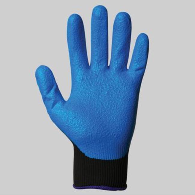 DiversiTech Corporation Foam Nitrile Coated Gloves, Large, Abrasion Resistant Black & Blue Nitrile Grip Glove, Pack of 12 Pairs
