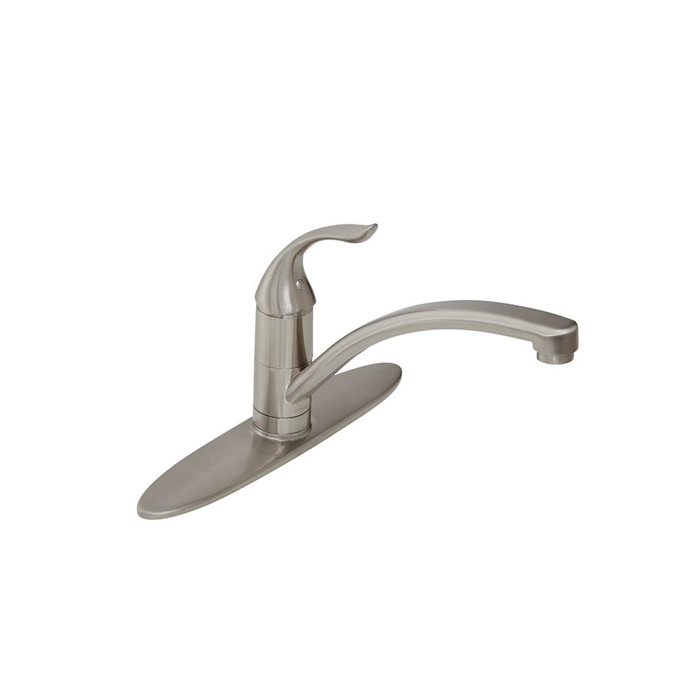 Gerber Plumbing Viper 1H Kitchen Faucet w/out Spray & w/ Deck Plate 1.75gpm Stainless Steel