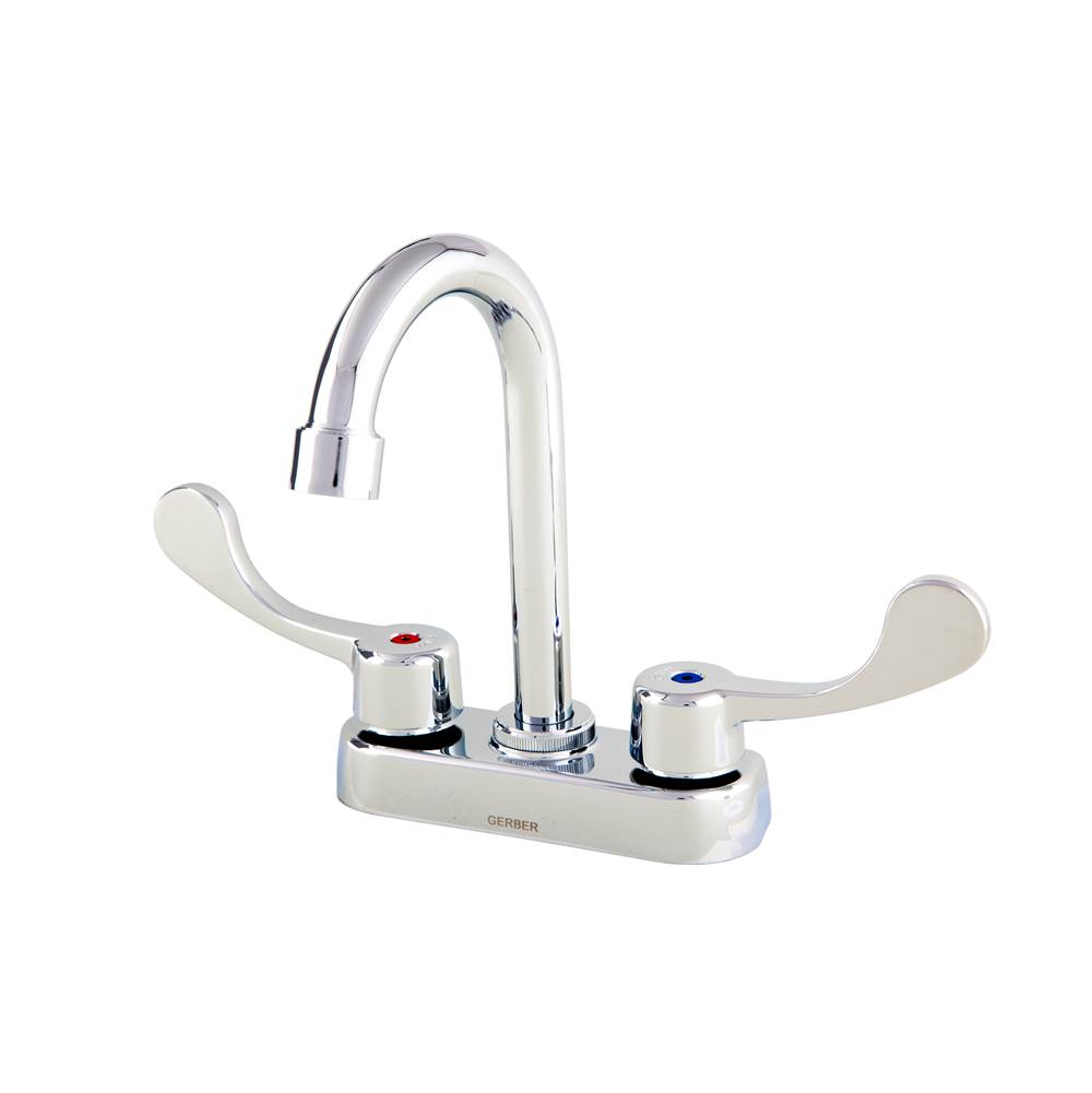 Gerber Plumbing Gerber Classics 2H Bar Faucet w/ Wristblade Handles 1.75gpm Chrome