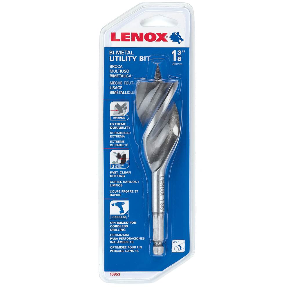 Lenox Tools Bi-Metal Utility Bits 06A2216 6 X 1-3/8