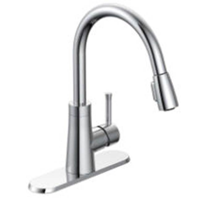 Matco Norca Cp Single Handle Pull Down Kitchen Faucet with Lever Handle, Ceramic Cartridge With ''Twist-Click''