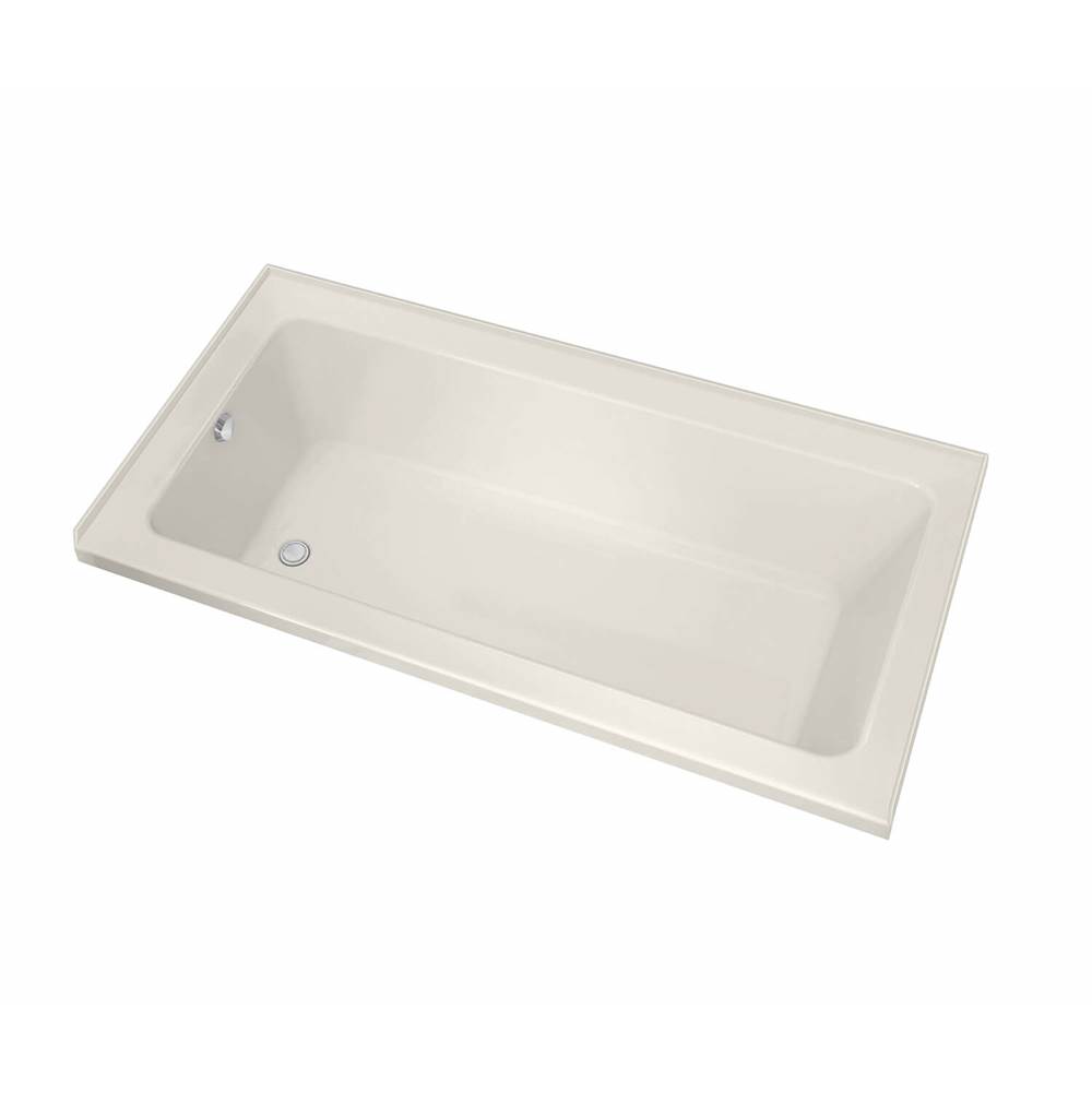 Maax Pose 6632 IF Acrylic Alcove Left-Hand Drain Aeroeffect Bathtub in Biscuit