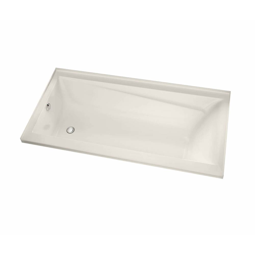 Maax Exhibit 7232 IF Acrylic Alcove Right-Hand Drain Aeroeffect Bathtub in Biscuit