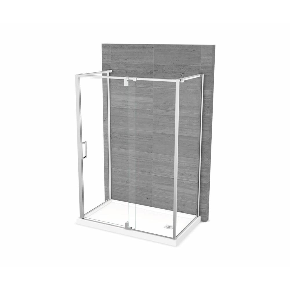 Maax ModulR 60 x 32 x 78 in. 8mm Pivot Shower Door for Wall-mount Installation with Clear glass in Chrome