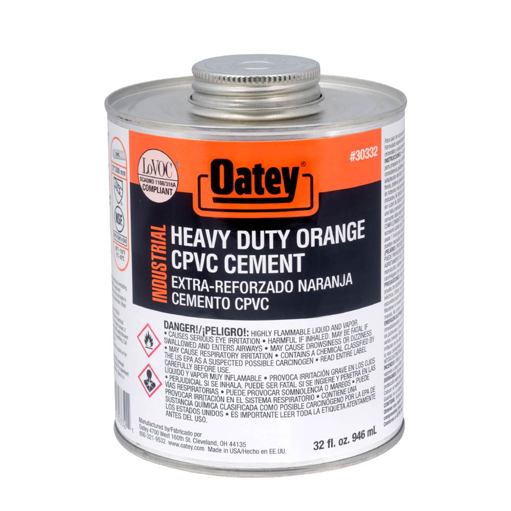 Oatey 32 Oz Cpvc-Pvc Orange Industrial Cement