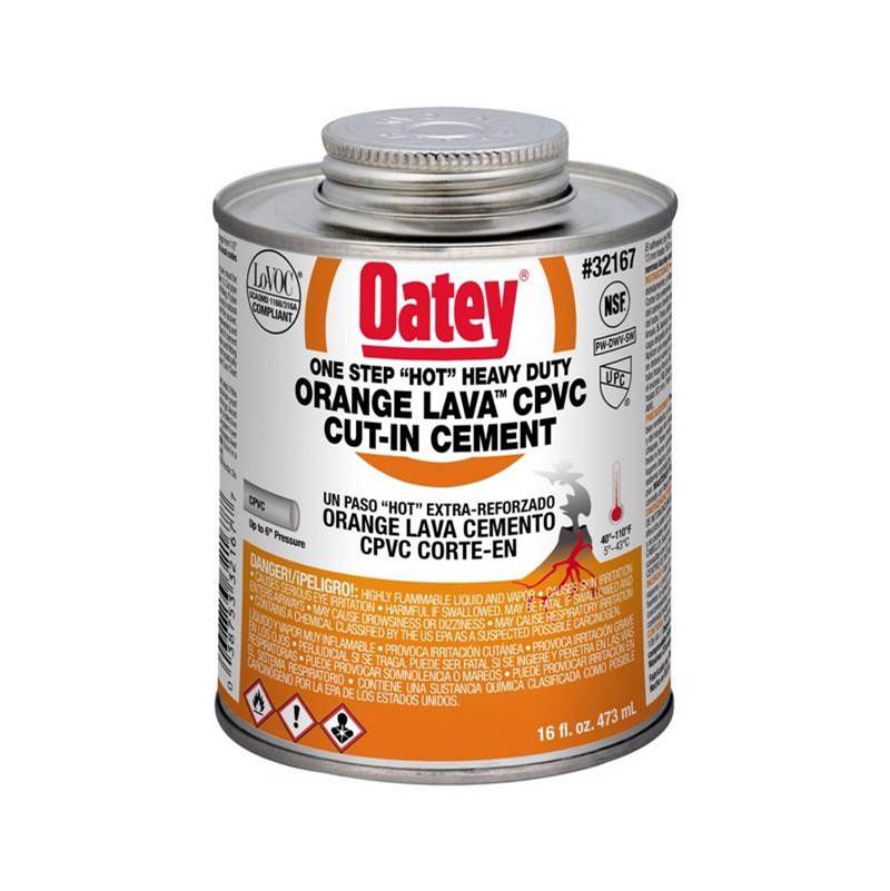Oatey Gal Orange Lava Hot Cpvc Cut-In Cement -  Wide Mouth