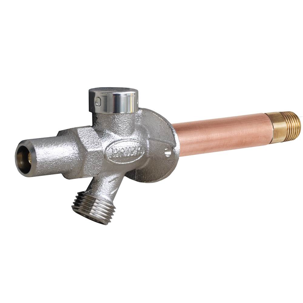 Prier Products P-264D 20'' Quarter Turn - Loose Key - Anti-Siphon Wall Hydrant - 1/2''Mptx1/2''Swt