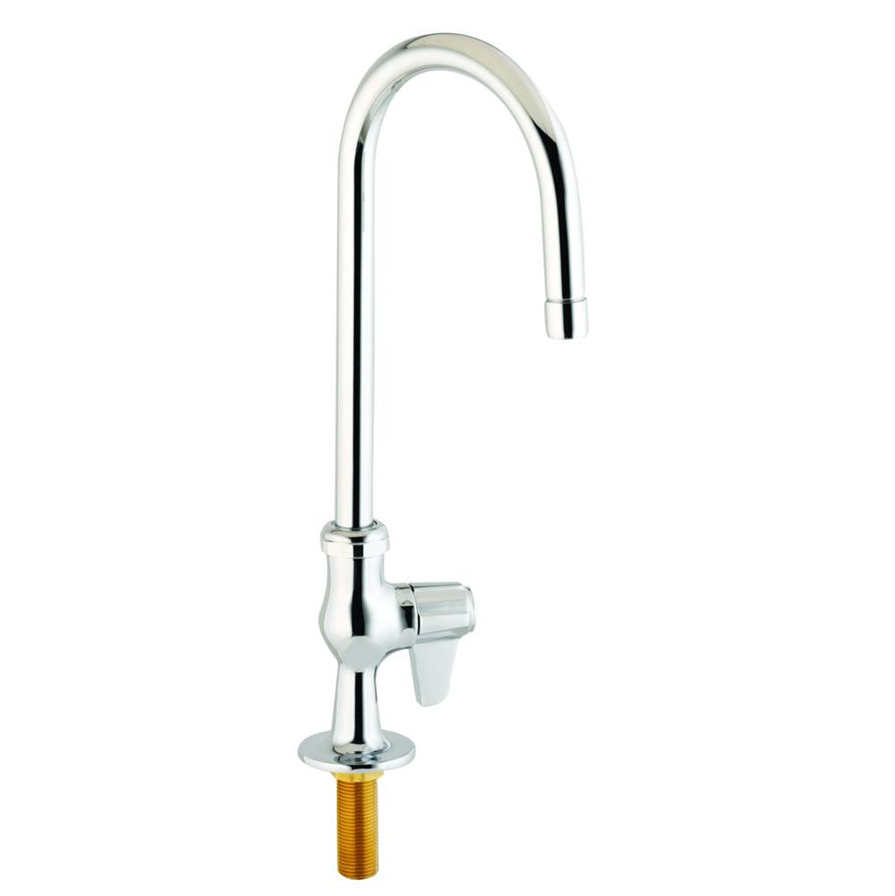 T&S Brass Faucet, Single Hole, 5-1/2'' Swivel Gooseneck w/ 0.5 GPM VR Non-Aerated Spray Device and Equip Lever Handle