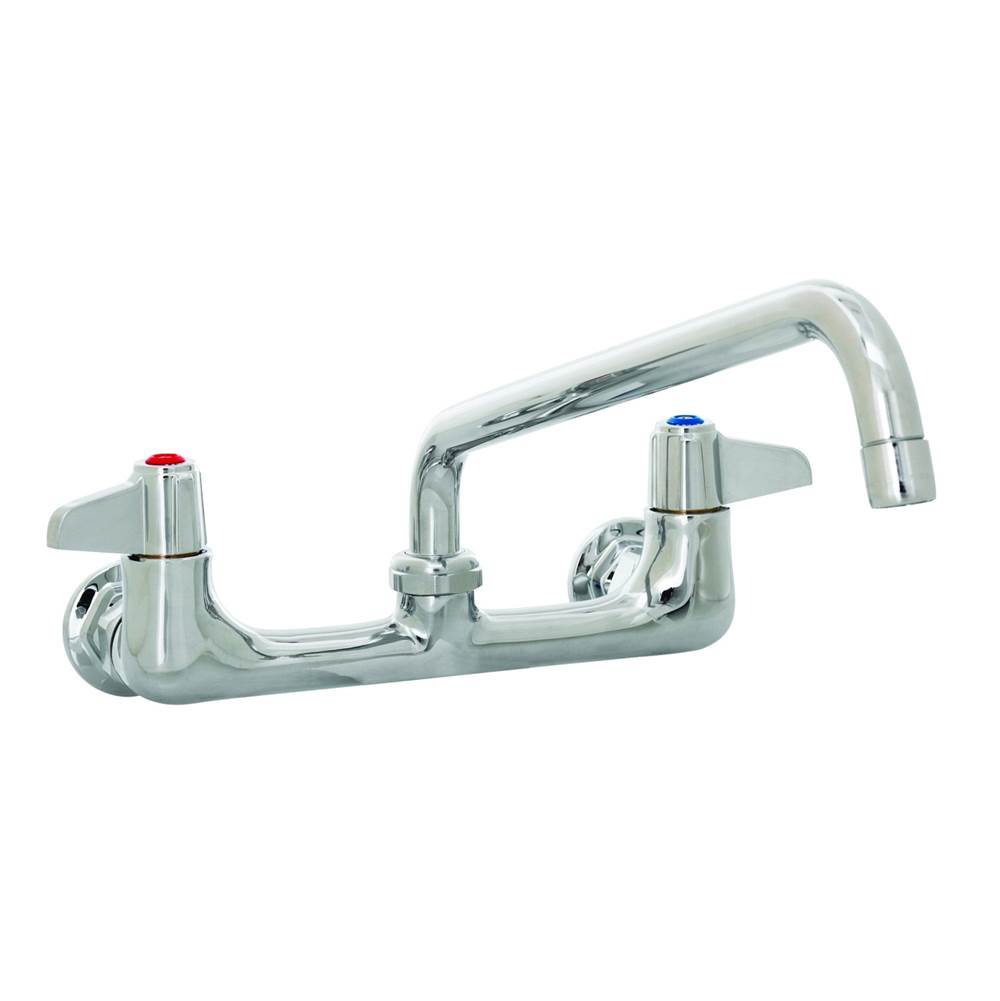 T&S Brass Faucet, Wall Mount, 8'' Centers, 14'' Swing Nozzle
