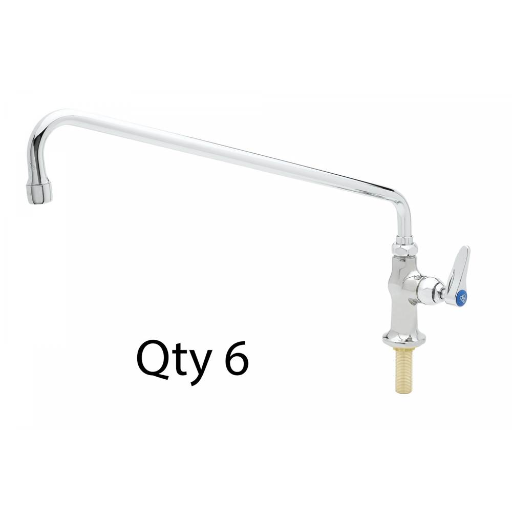 T&S Brass Single Pantry Faucet, Single Hole Base, Deck Mount, 18'' Swing Nozzle (065X) (Qty. 6)