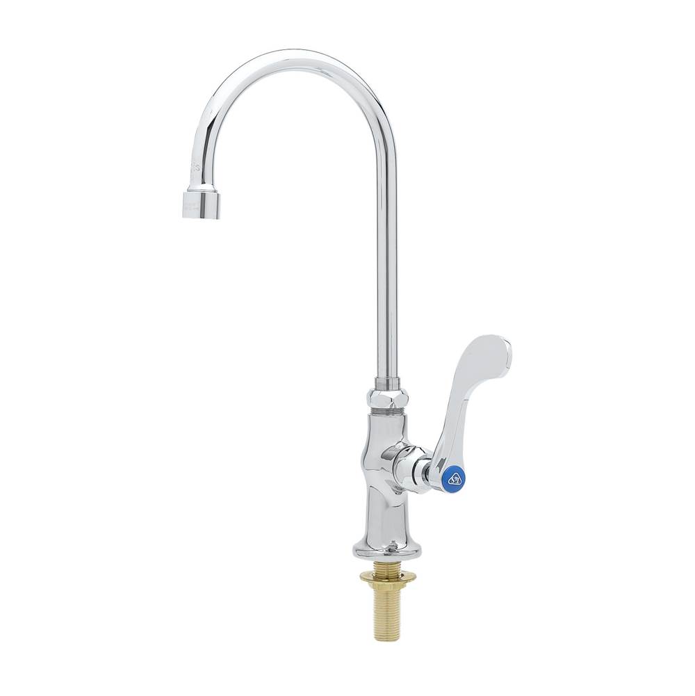 T&S Brass Single Pantry Faucet, Eterna, Swivel/Rigid GN, 1.5 GPM VR Aerator, 4'' Wrist Handle