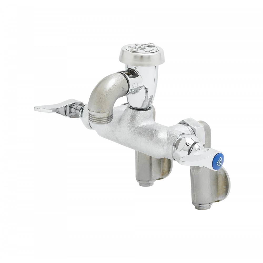 T&S Brass Service Sink Faucet, Wall Mount, Adjustable Centers, Vacuum Breaker, Rough