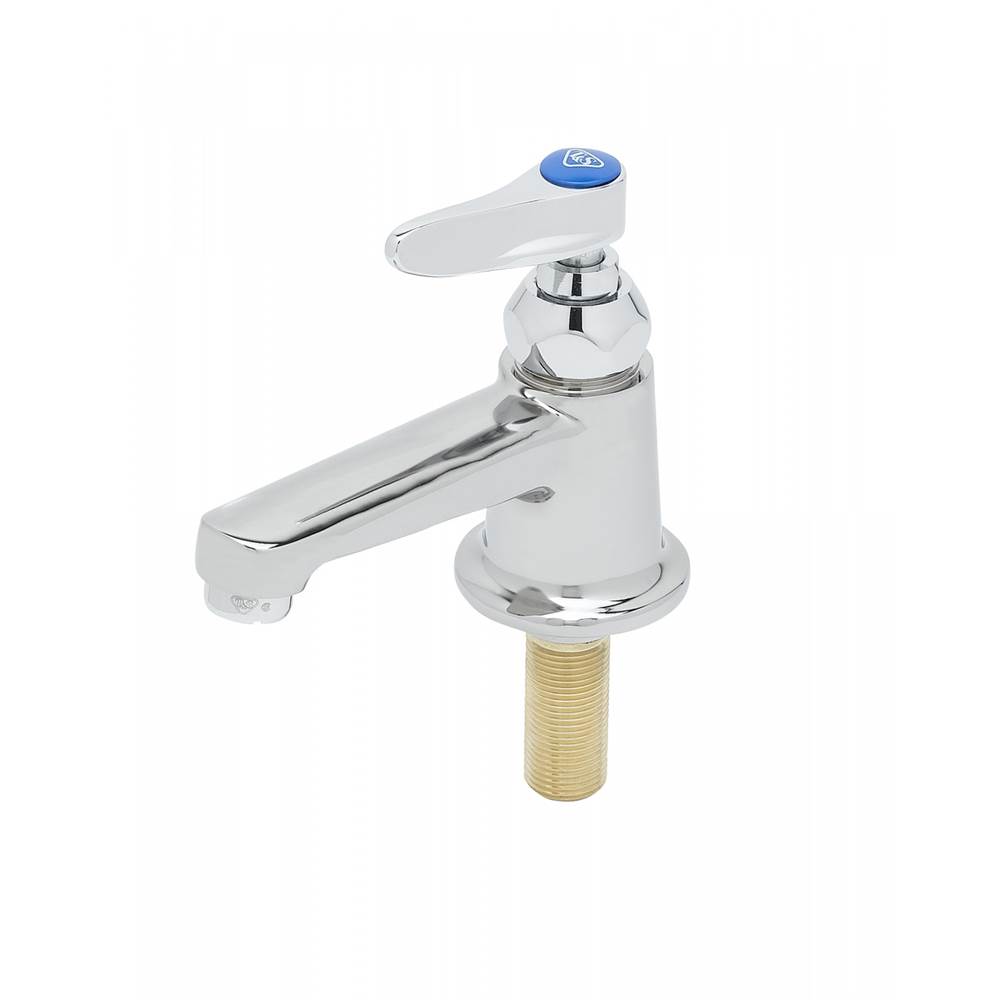 T&S Brass Single Temp Deck Mount Faucet, Lever Handle, Cold Index, 1/2'' NPSM Inlet Shank