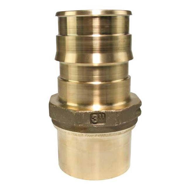 Uponor Propex Lf Brass Copper Press Fitting Adapter, 3'' Pex X 3'' Copper