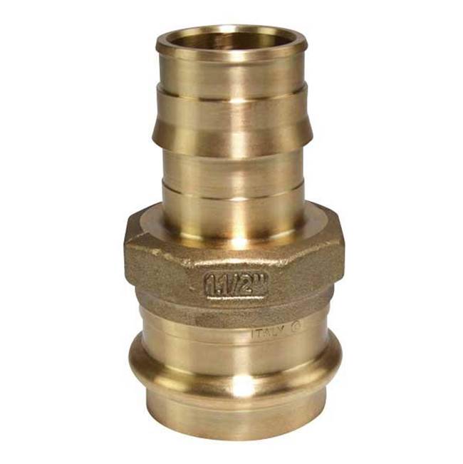 Uponor Propex Lf Brass Copper Press Adapter, 1 1/2'' Pex X 1 1/2'' Copper