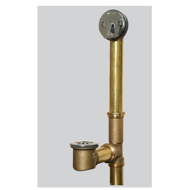 Watco Manufacturing Trip Lever Bath Waste Tubs To 16-In. 20-Ga Brass Brs Polished Brass ''Pvd'' 5 In Extension