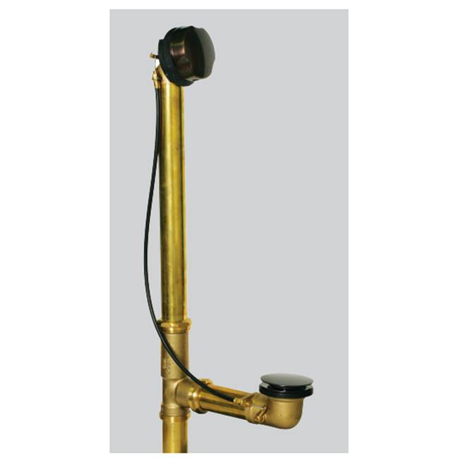 Watco Manufacturing Cable Activated Bath Waste - Tubs To 24-In - 20G Brass Brs Chrome Plated 8-In. Drain Extension