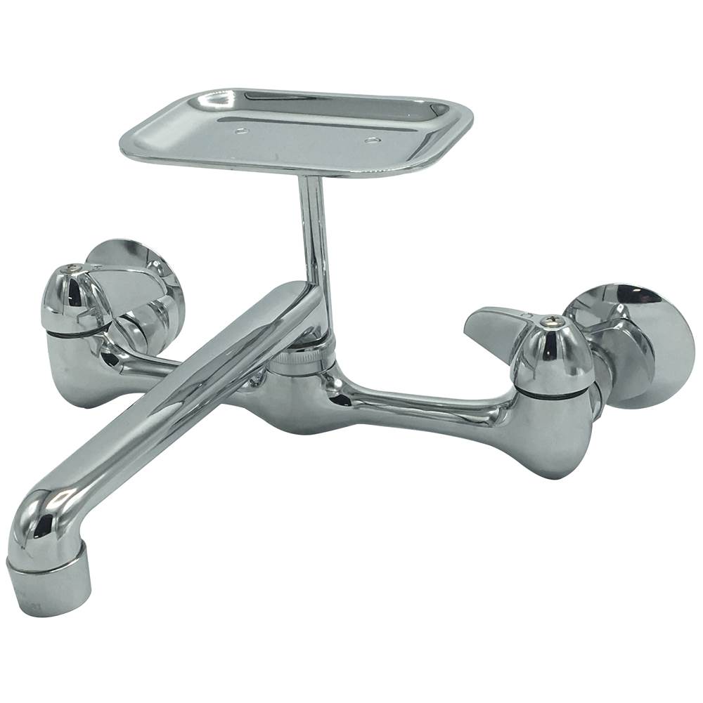 Wal-Rich Corporation Combination Wall Mount Sink Faucet 8'' (Lead-Free)